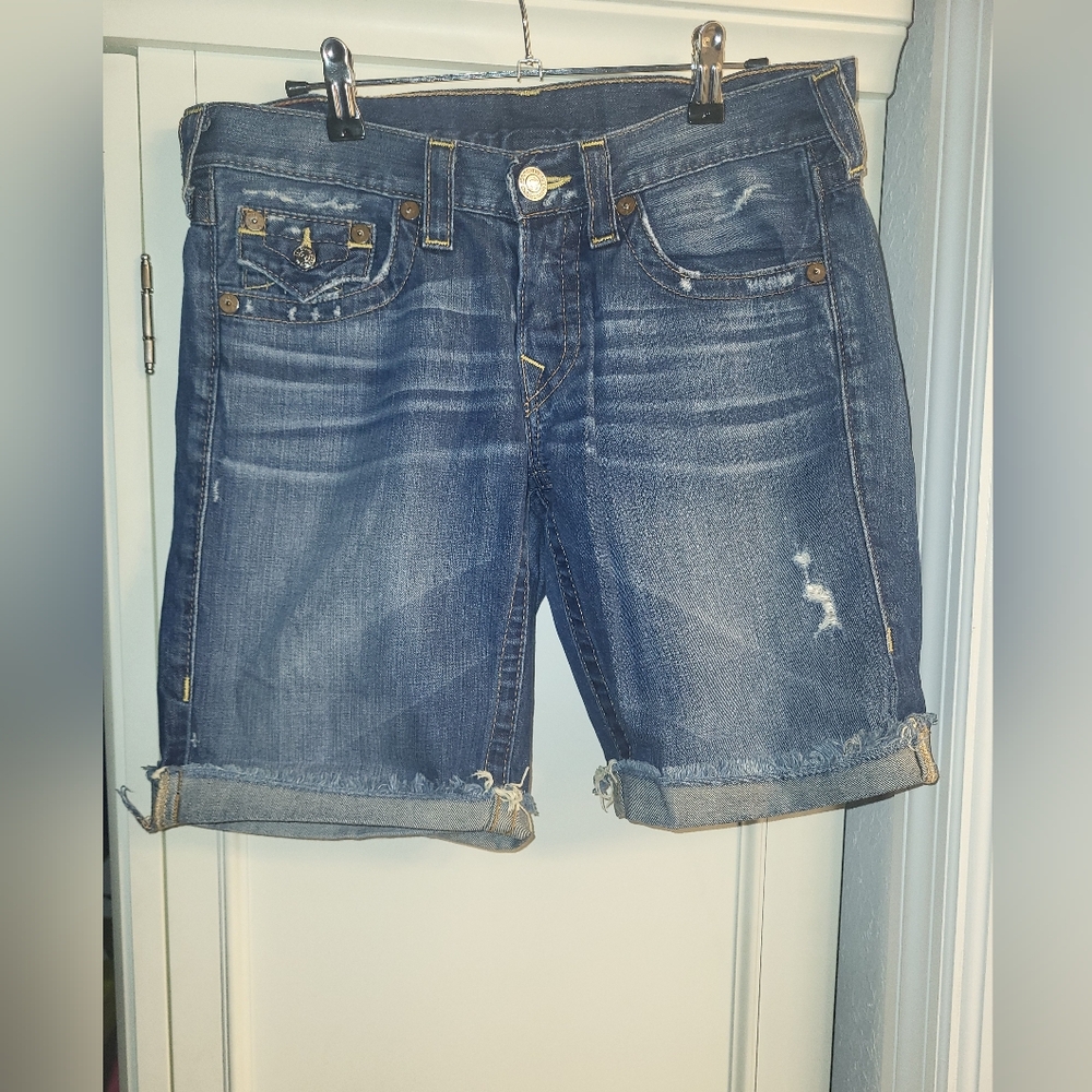 True Religion Blue Denim Women's Shorts